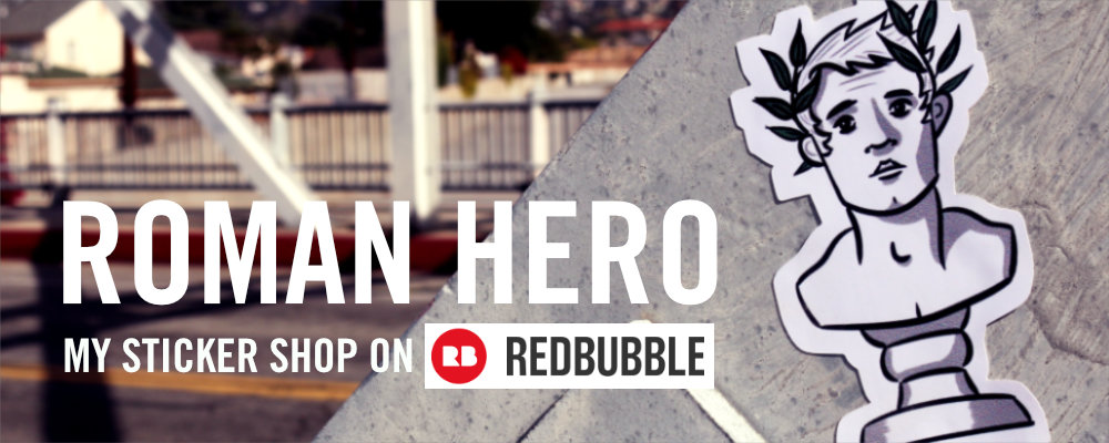 Roman Hero Sticker on RedBubble